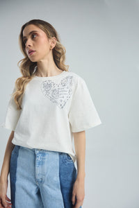 Playera Brillas bonito - Marfil