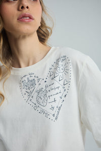 Playera Brillas bonito - Marfil