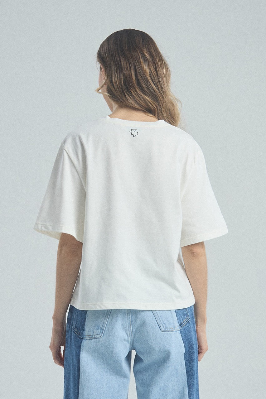 Playera Brillas bonito - Marfil