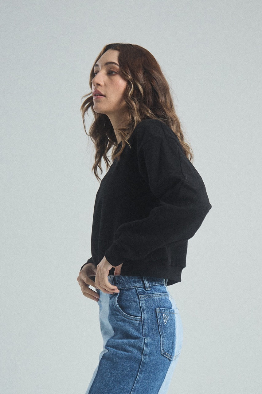 Sudadera Corazón - Negro