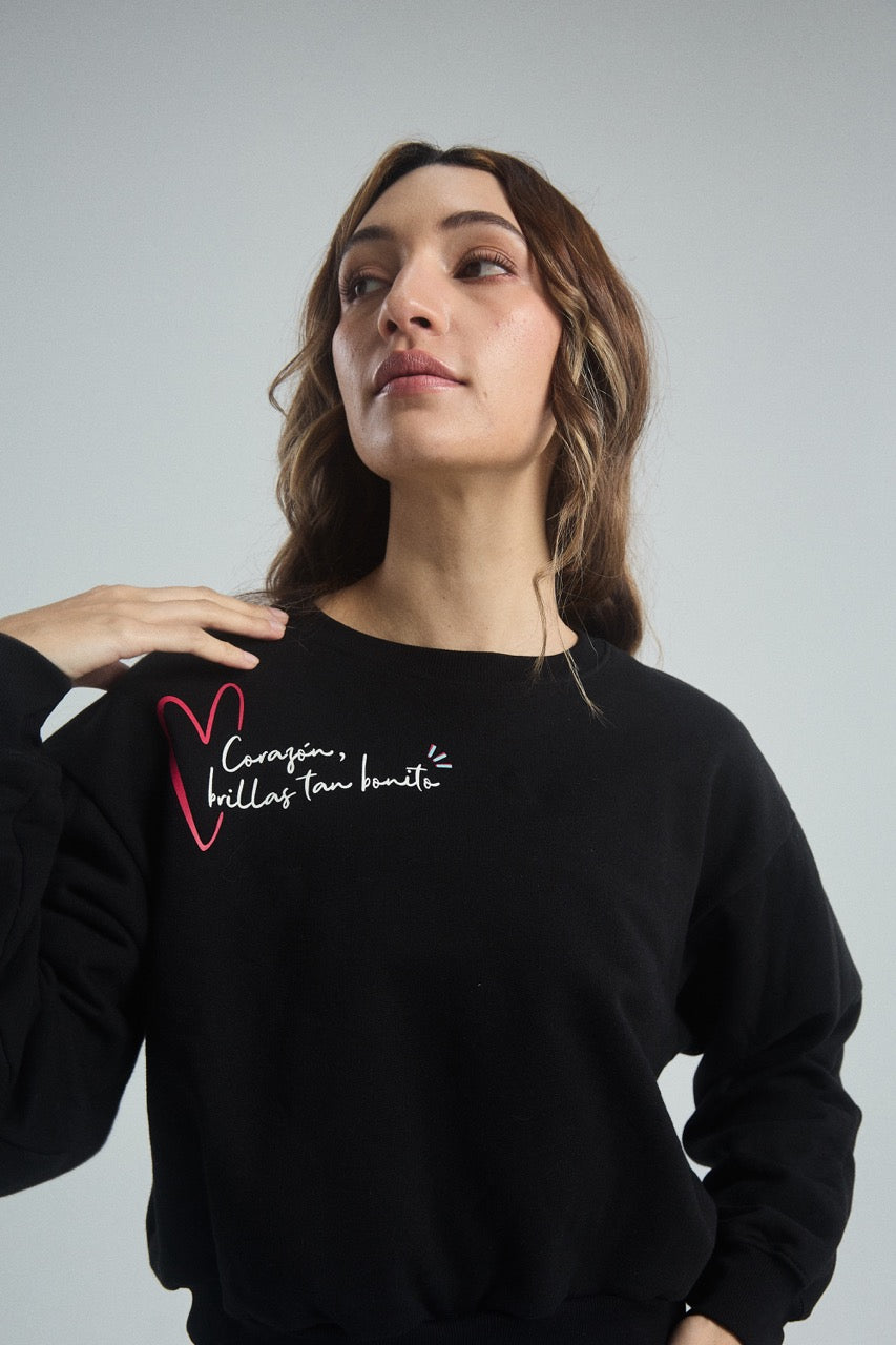 Sudadera Corazón - Negro