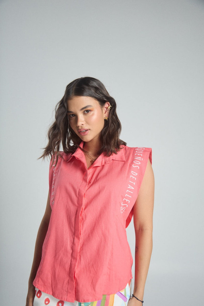 Blusa Pequeños detalles - Coral