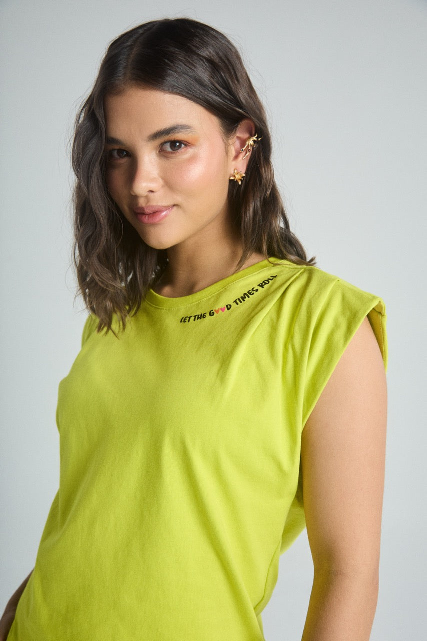 Playera Feel good - Verde