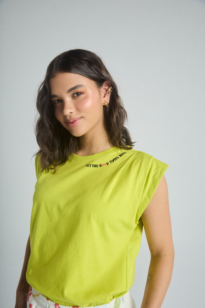Playera Feel good - Verde