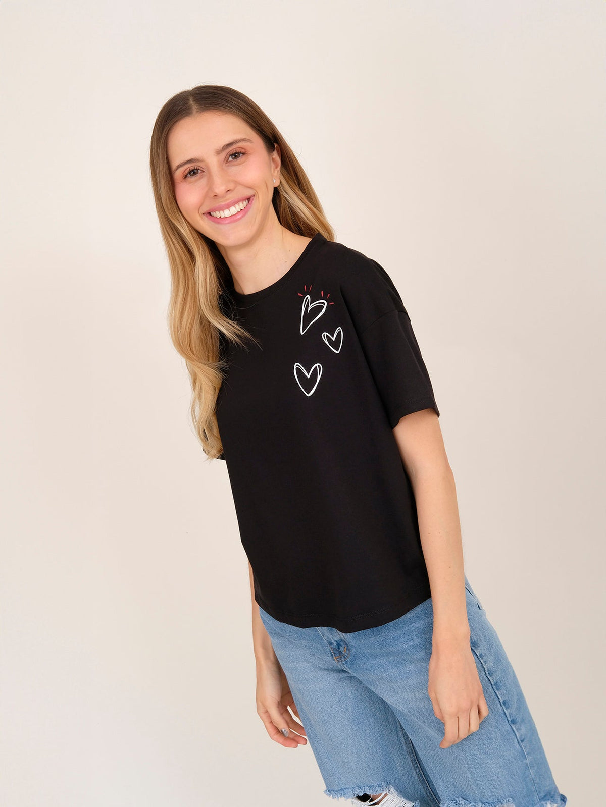 Playera La vida es ahora - Negro