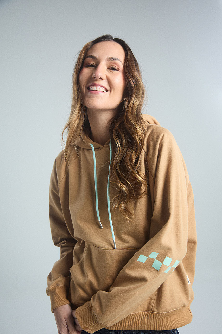 Sudadera Corazón en llamas - Café