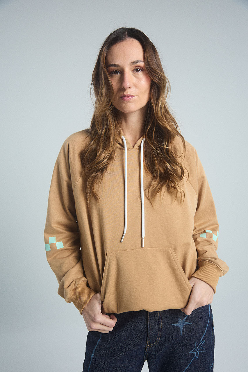 Sudadera Corazón en llamas - Café