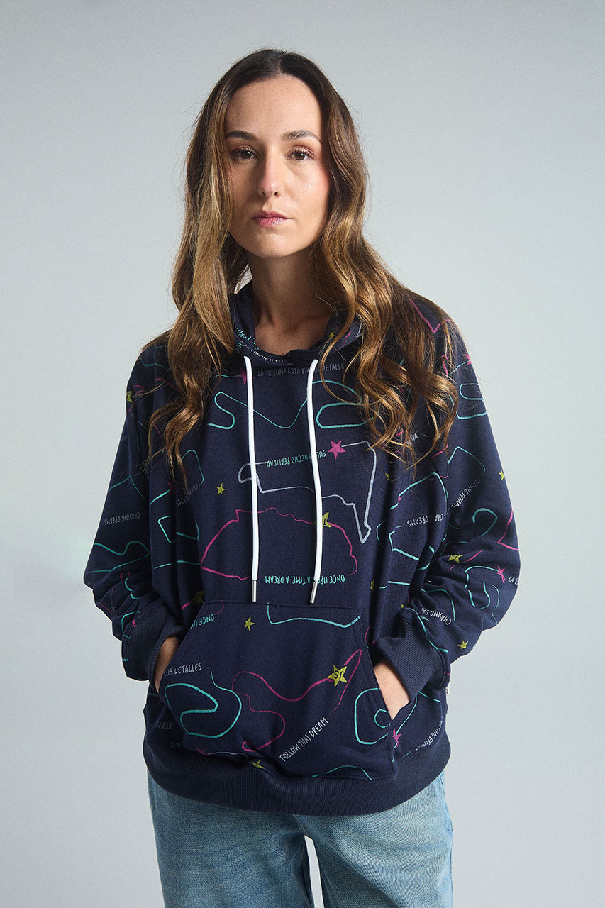 Sudadera Circuitos - Azul