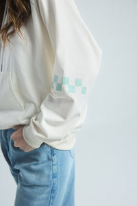 Sudadera Corazón en llamas - Marfil