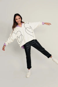 Sudadera Lazos de amor - Marfil