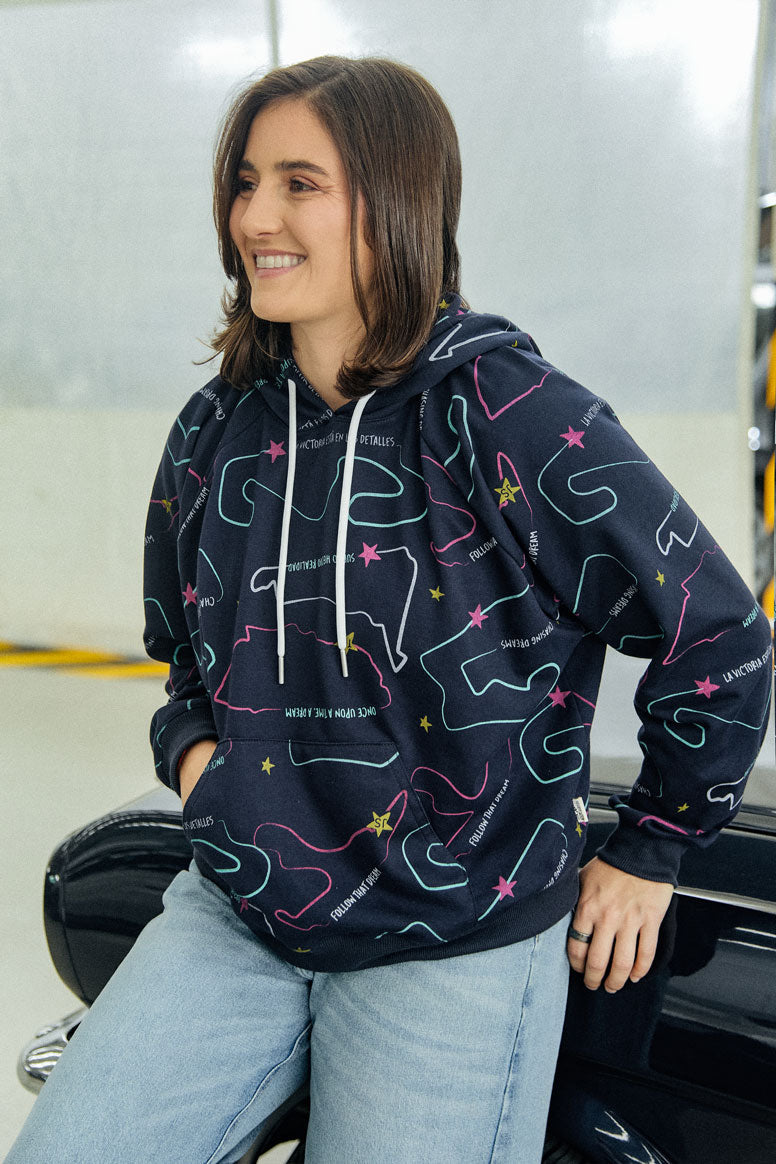Sudadera Circuitos - Azul