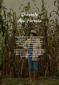 Chamarra Aquí florezco - Caqui