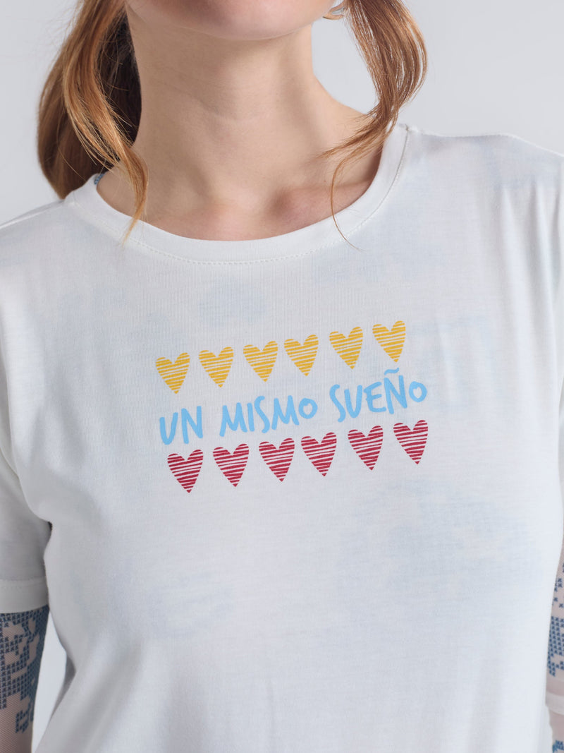 Playera Un mismo sueño - Marfil