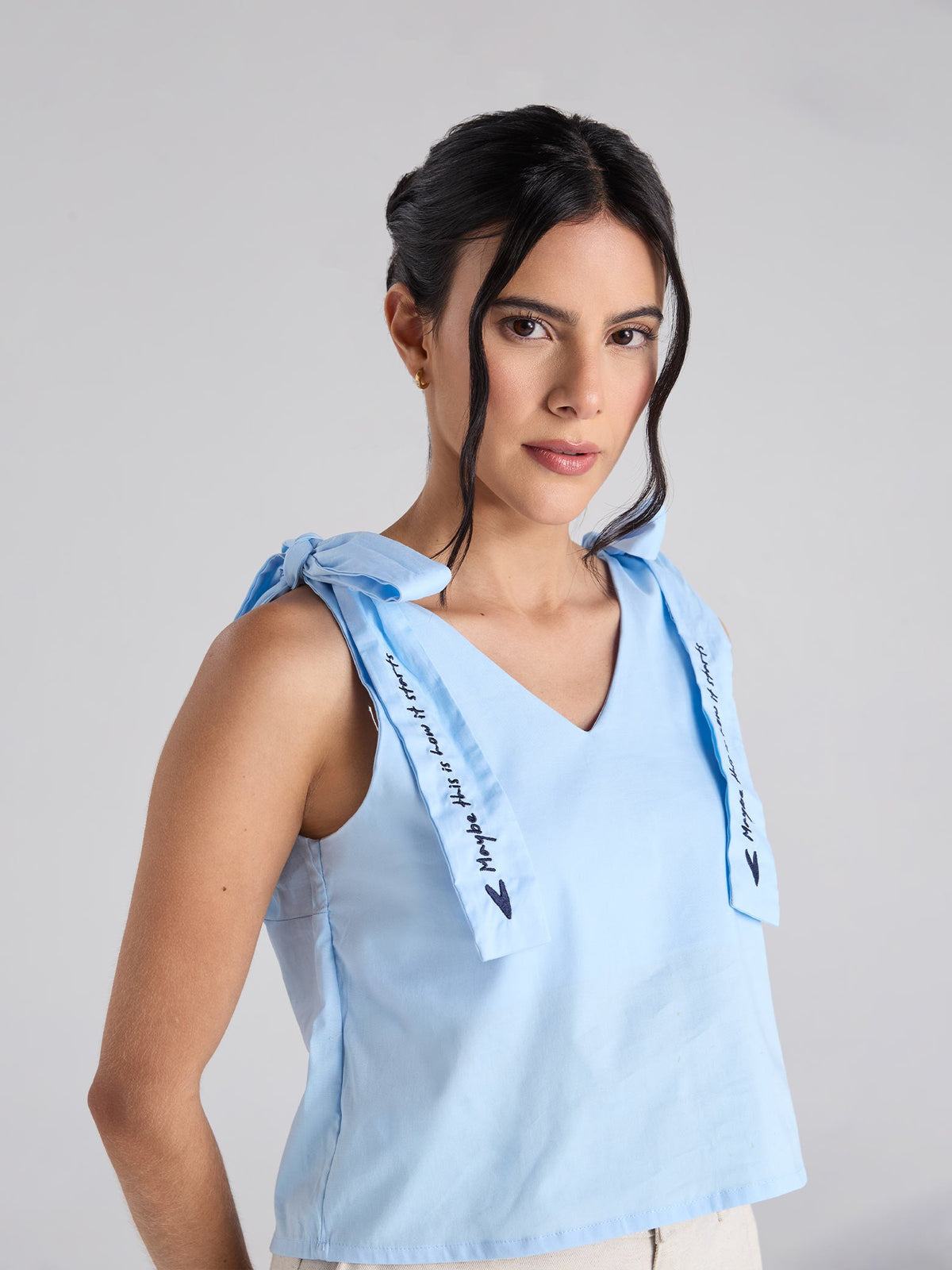 Top Tiras - Azul