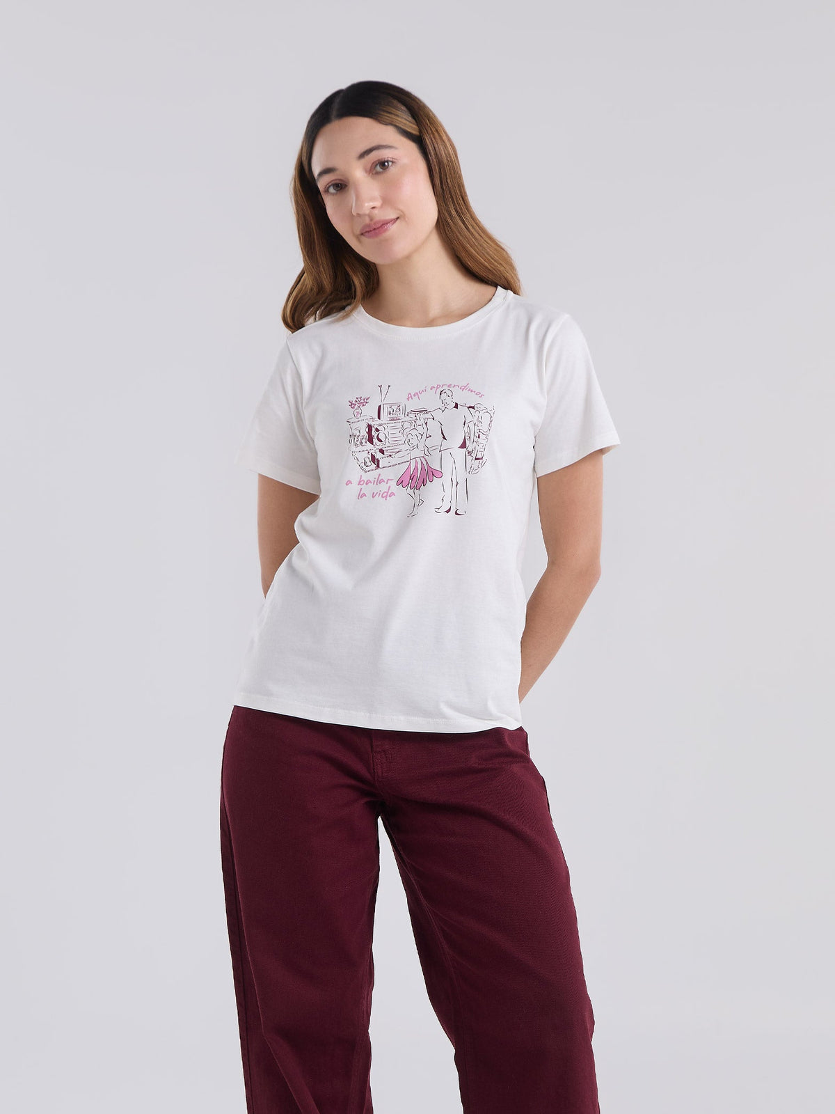 Playera Bailar la vida - Marfil