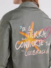 Sobrecamisa Vivir celebrando - Verde