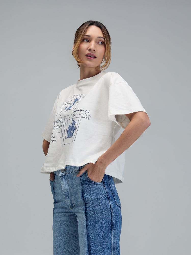 Playera Instantes - Marfil