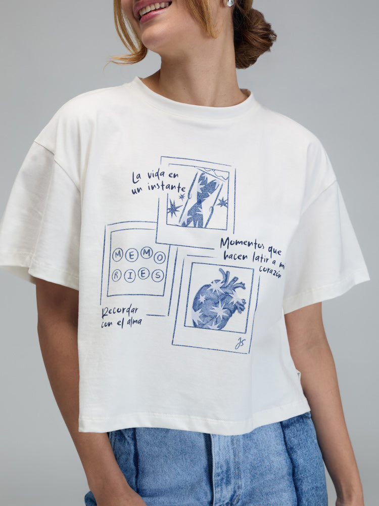 Playera Instantes - Marfil