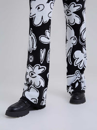 Pantalón Tejido garden - Negro