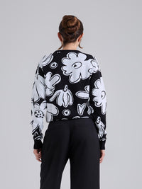 Sudadera Tejido garden - Negro