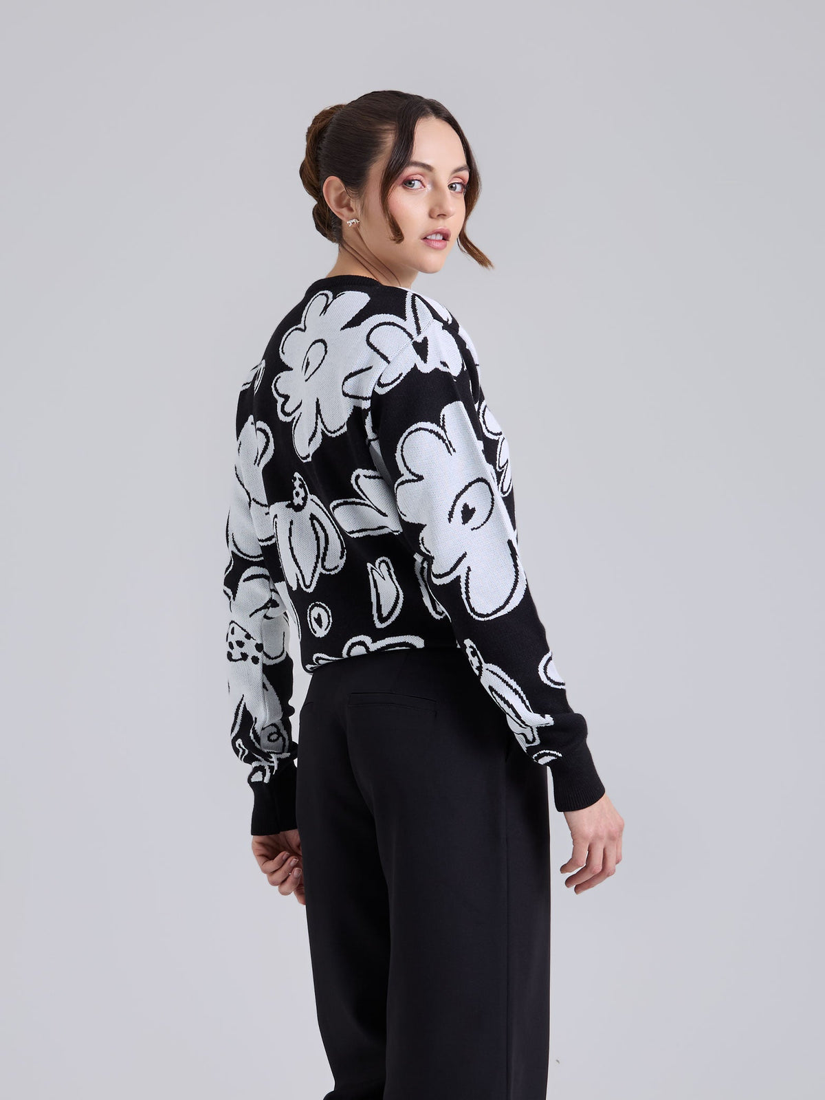 Sudadera Tejido garden - Negro