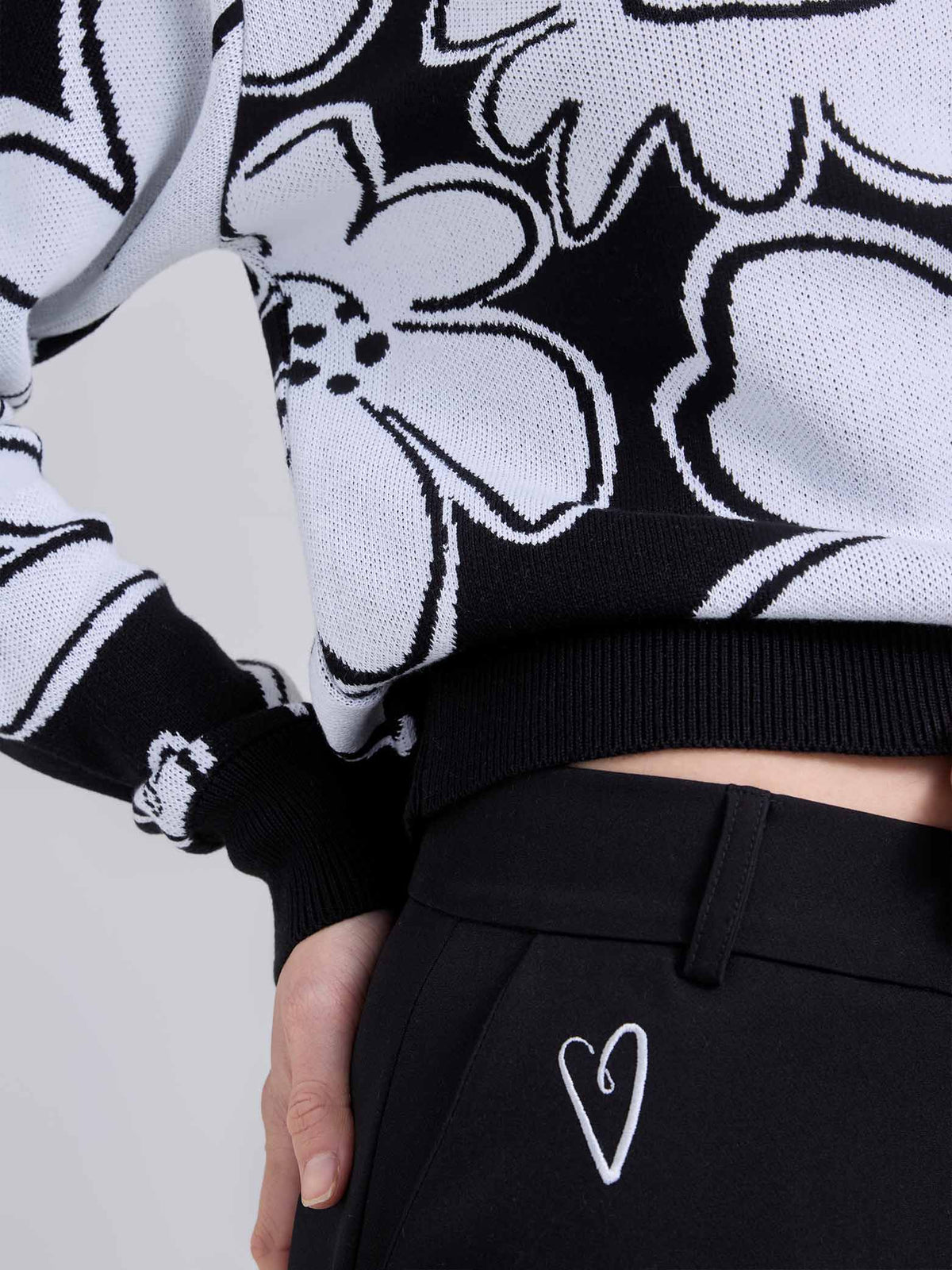 Sudadera Tejido garden - Negro
