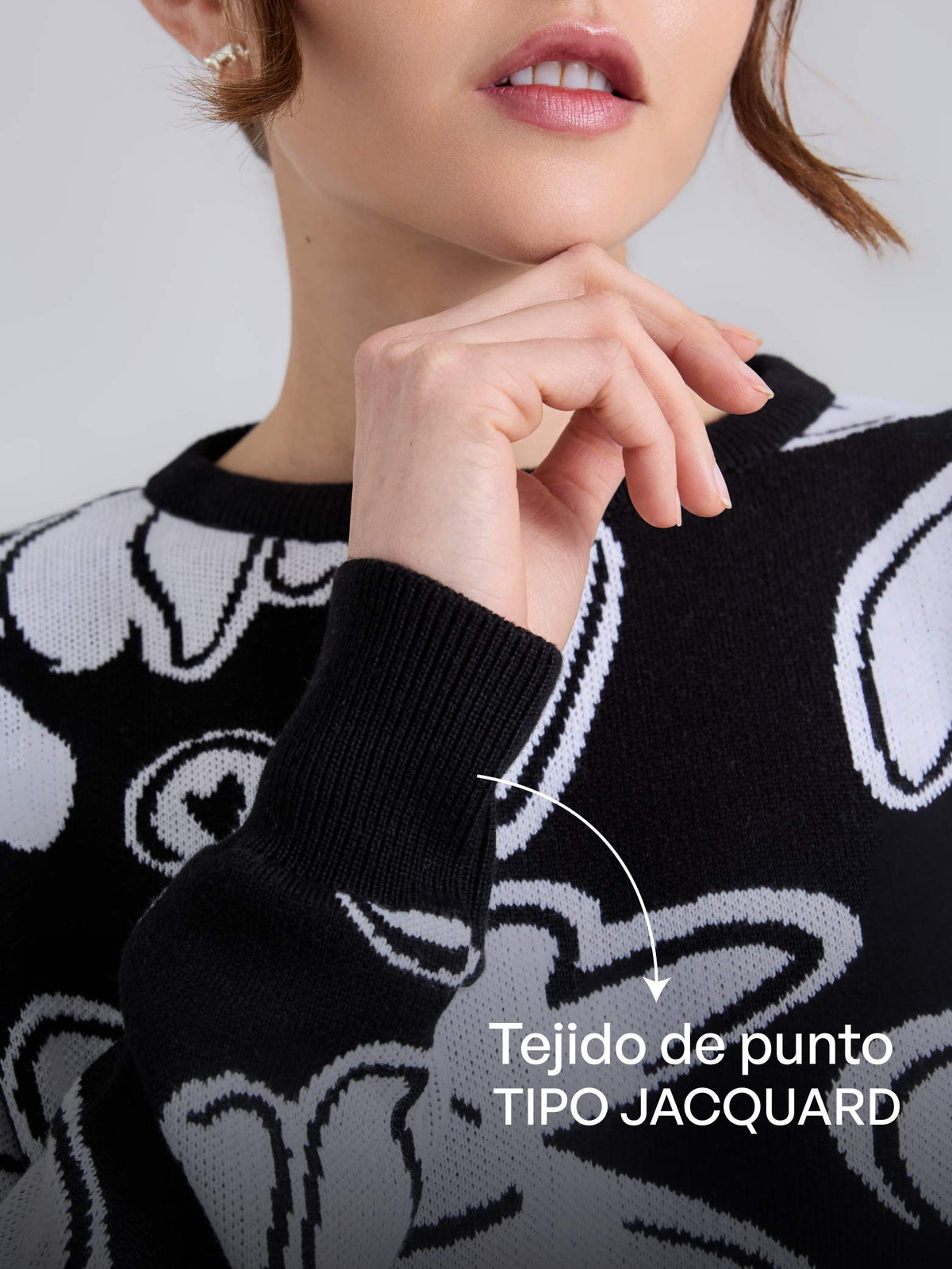 Sudadera Tejido garden - Negro