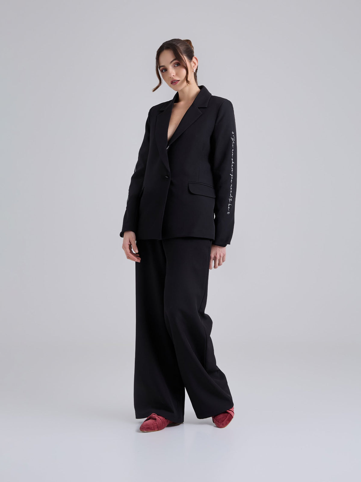 Blazer Bordado - Negro