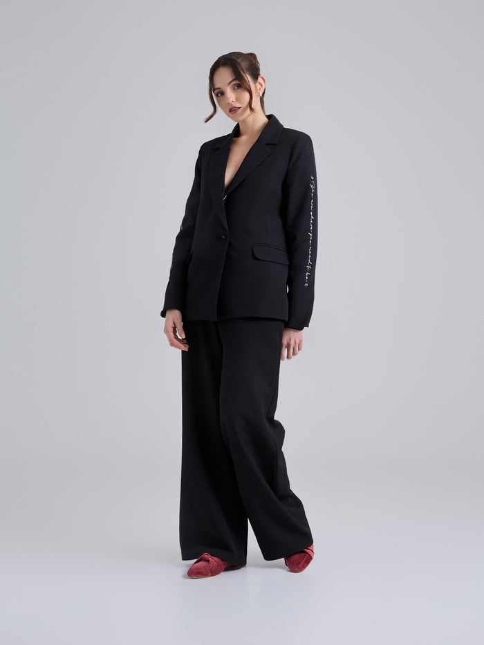 Blazer Bordado - Negro