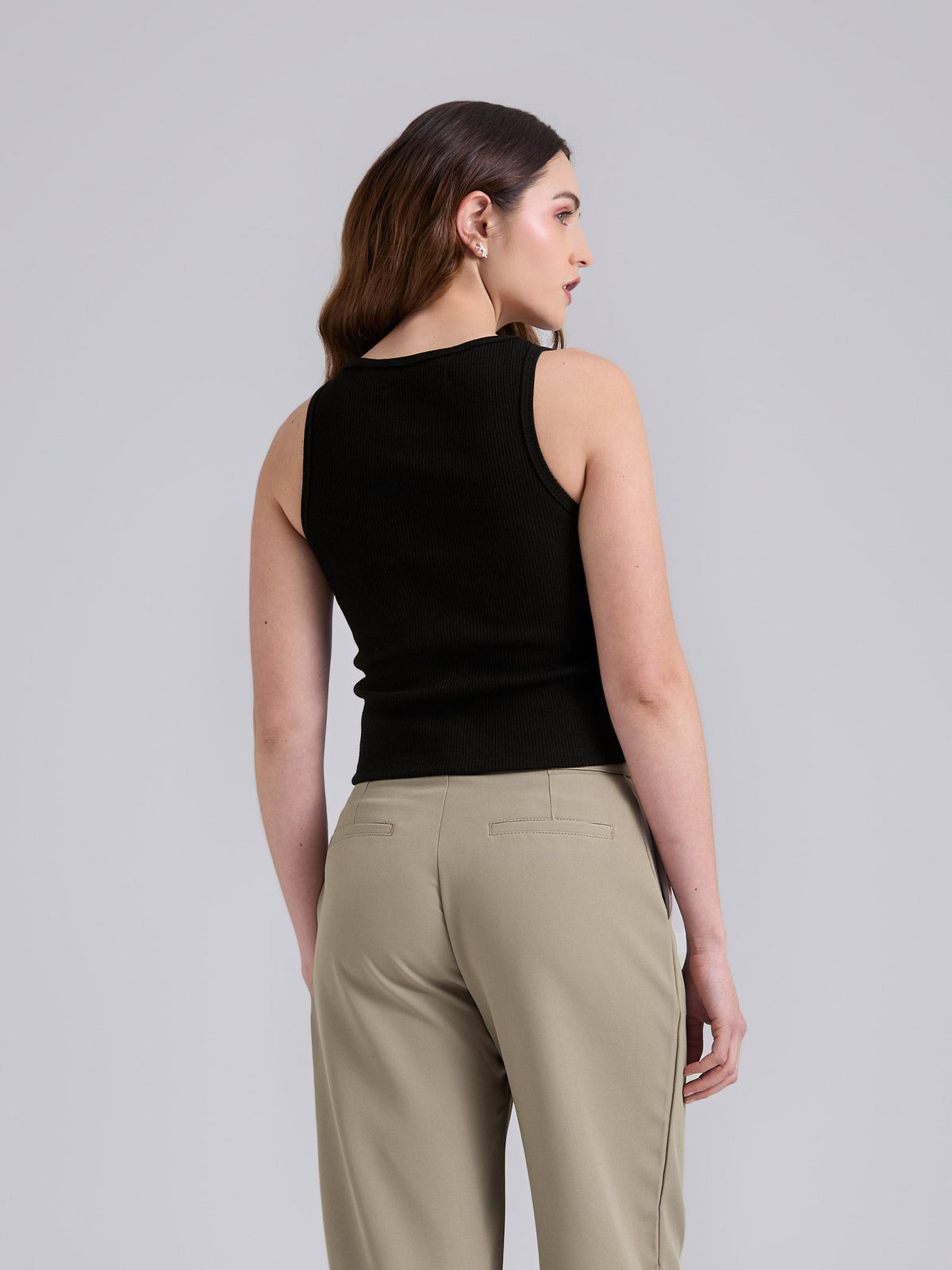 Top Corazones - Negro