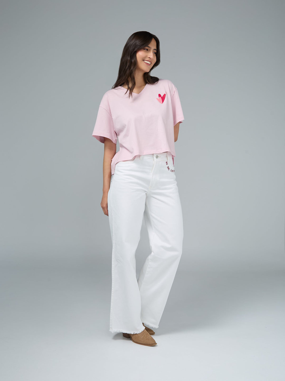 Playera Más fuerte - Rosado