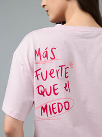 Playera Más fuerte - Rosado