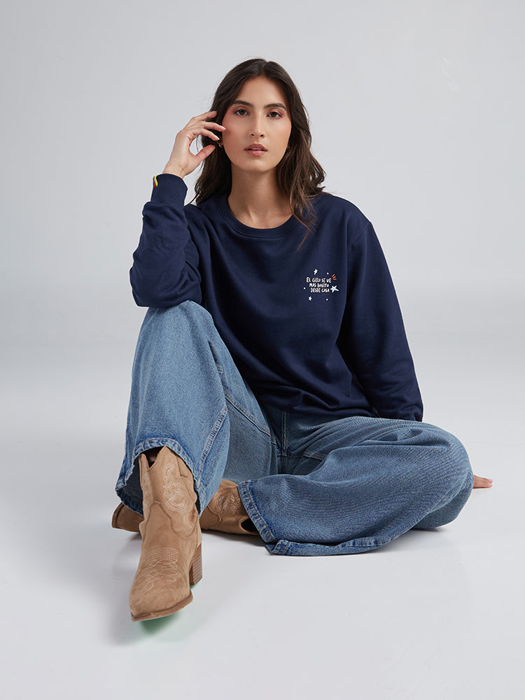Sudadera Desde casa - Azul