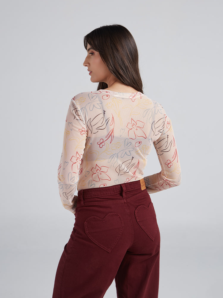 Top Flora - Marfil