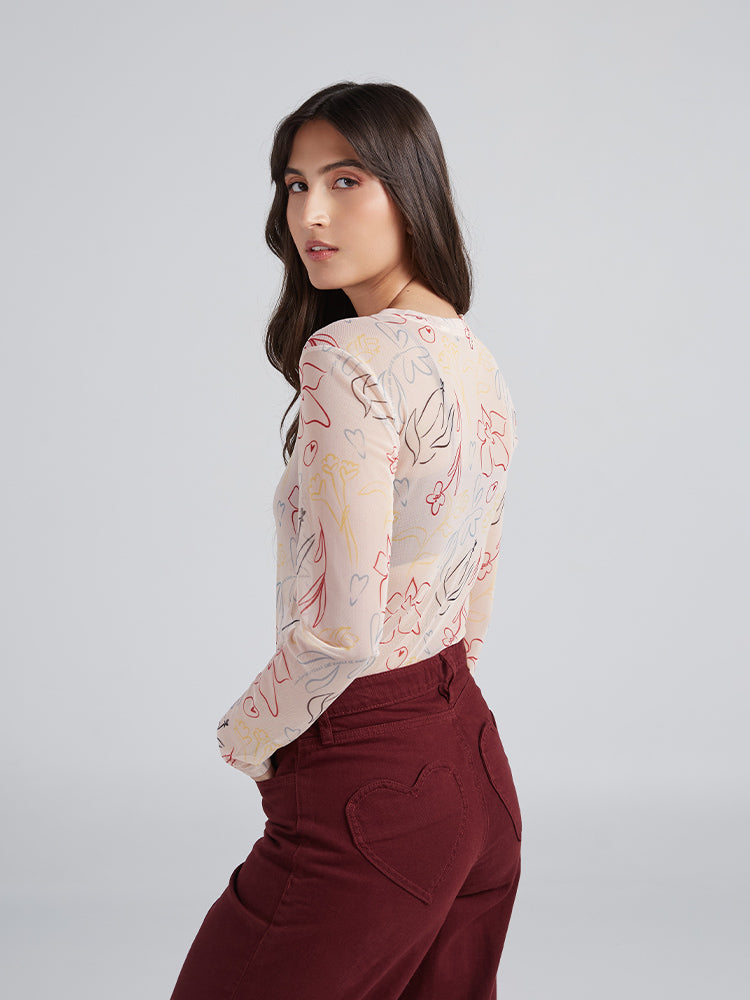 Top Flora - Marfil