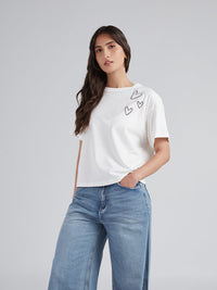Playera La vida es ahora - Marfil