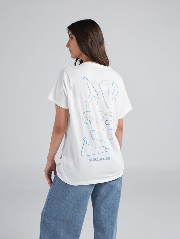Playera Pistas Hombre - Marfil