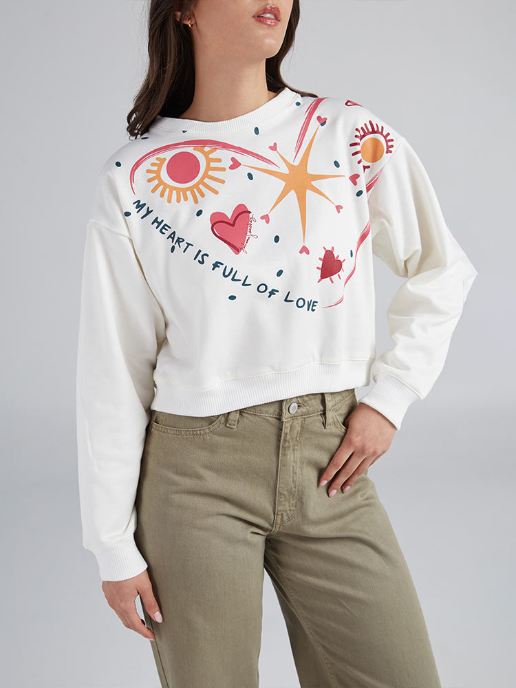 Sudadera Mil soles - Marfil