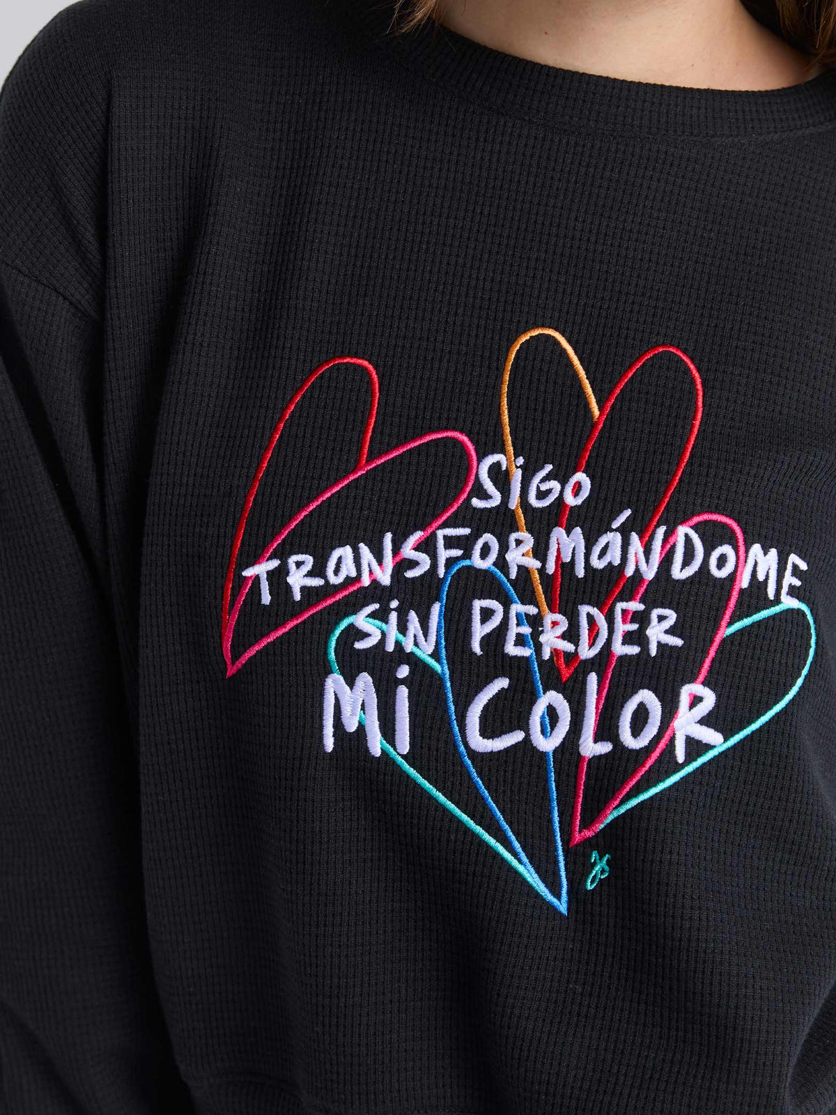 Sudadera Mi color - Negro