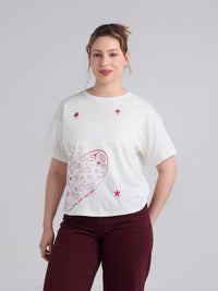 Playera Haz que pase - Marfil