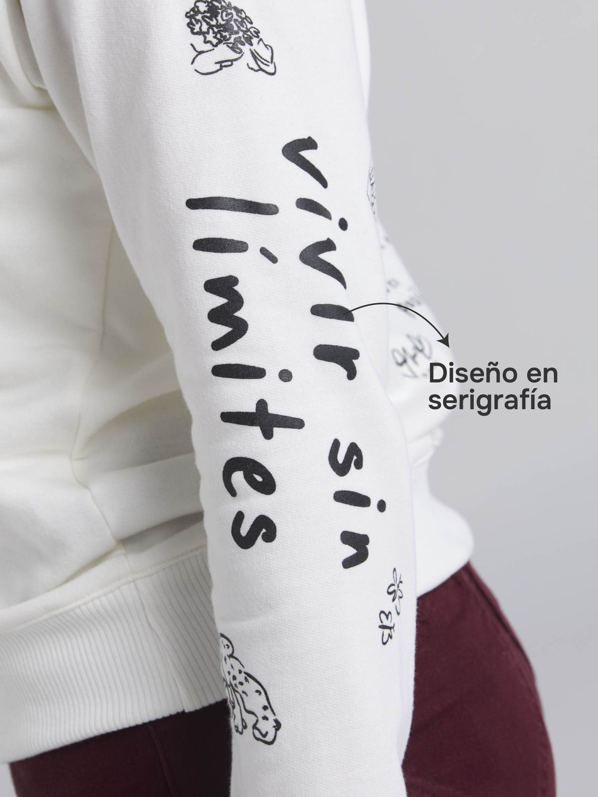 Sudadera Sin limites - Marfil