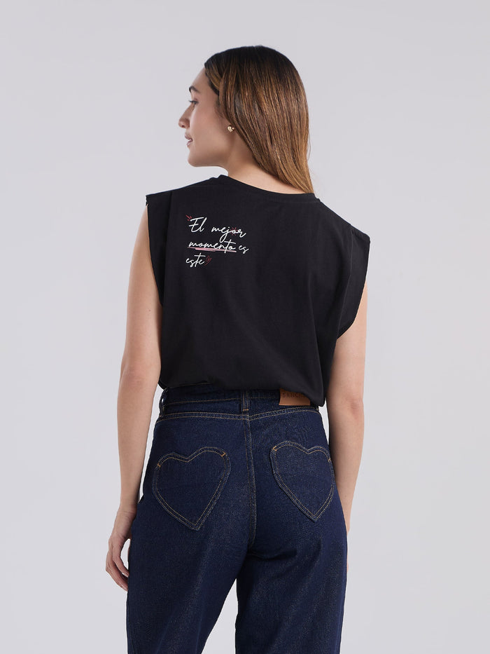 Playera El mejor momento - Negro