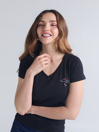 Playera With love - Negro