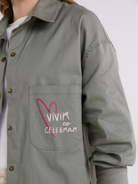 Sobrecamisa Vivir celebrando - Verde