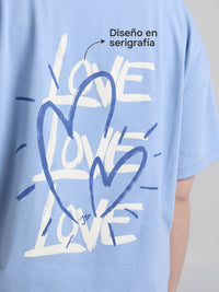 Playera Love - Azul