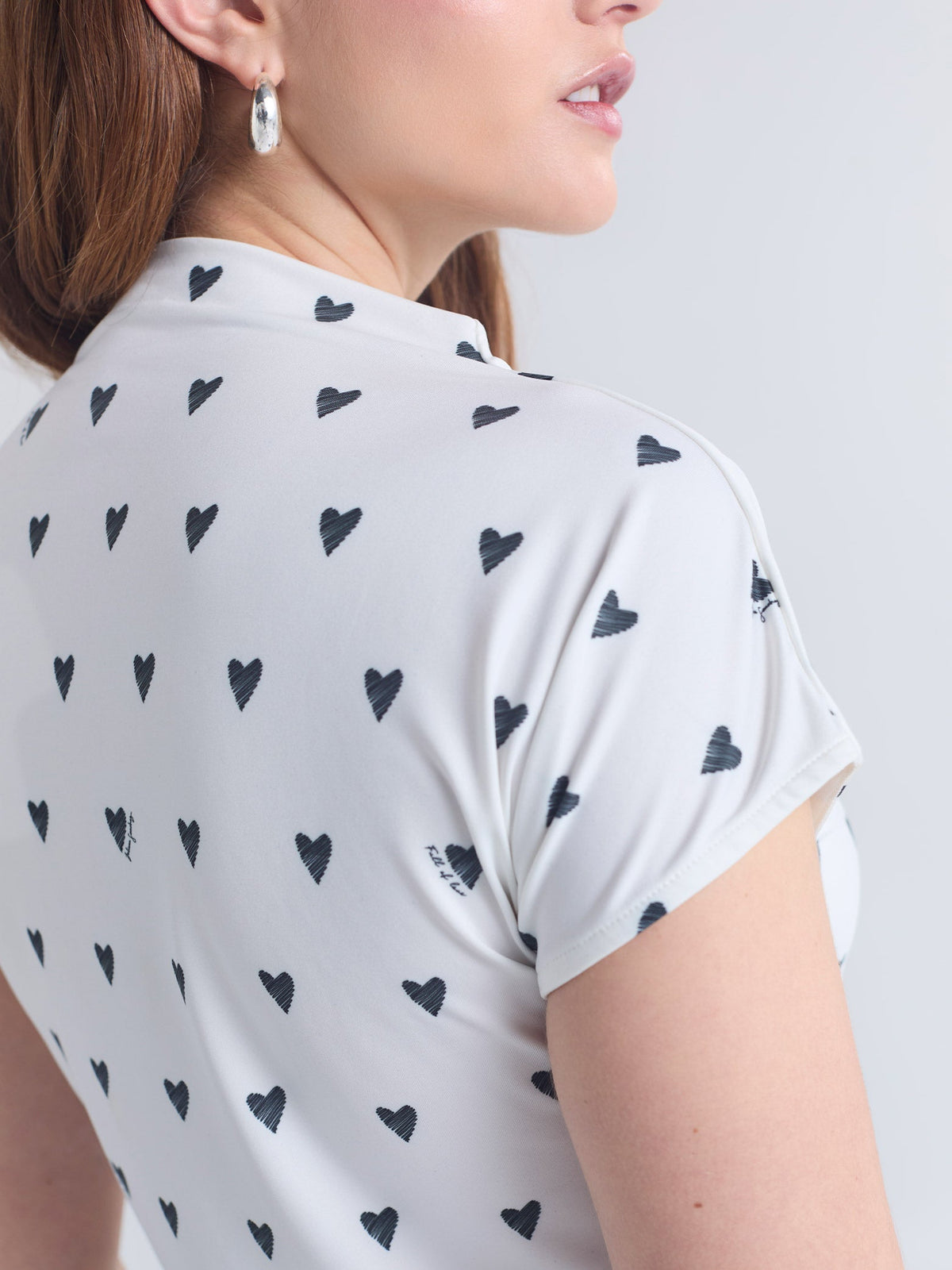 Top Polka hearts - Marfil