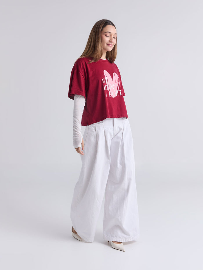 Playera Latidos - Vinotinto