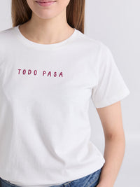 Playera Todo pasa - Marfil