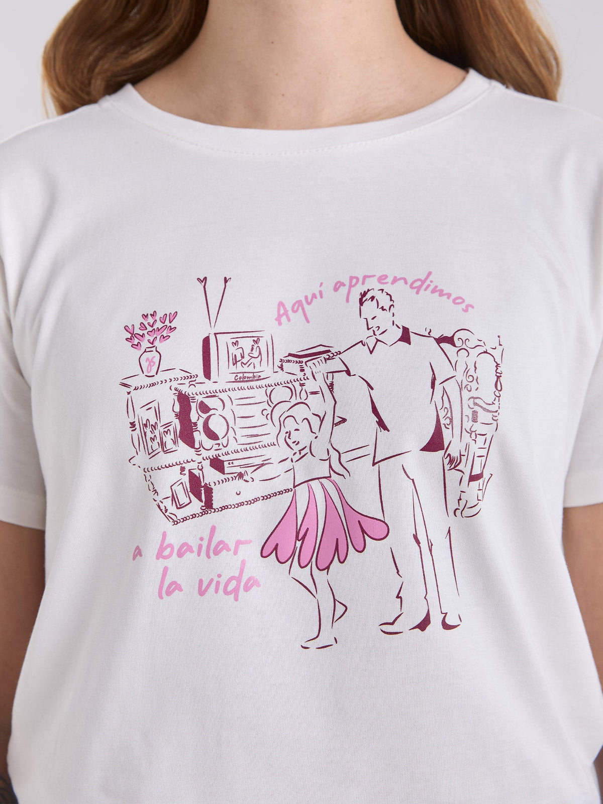 Playera Bailar la vida - Marfil