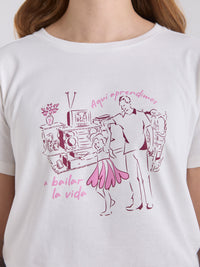 Playera Bailar la vida - Marfil